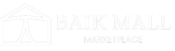 baik mall marketplace tent logo white